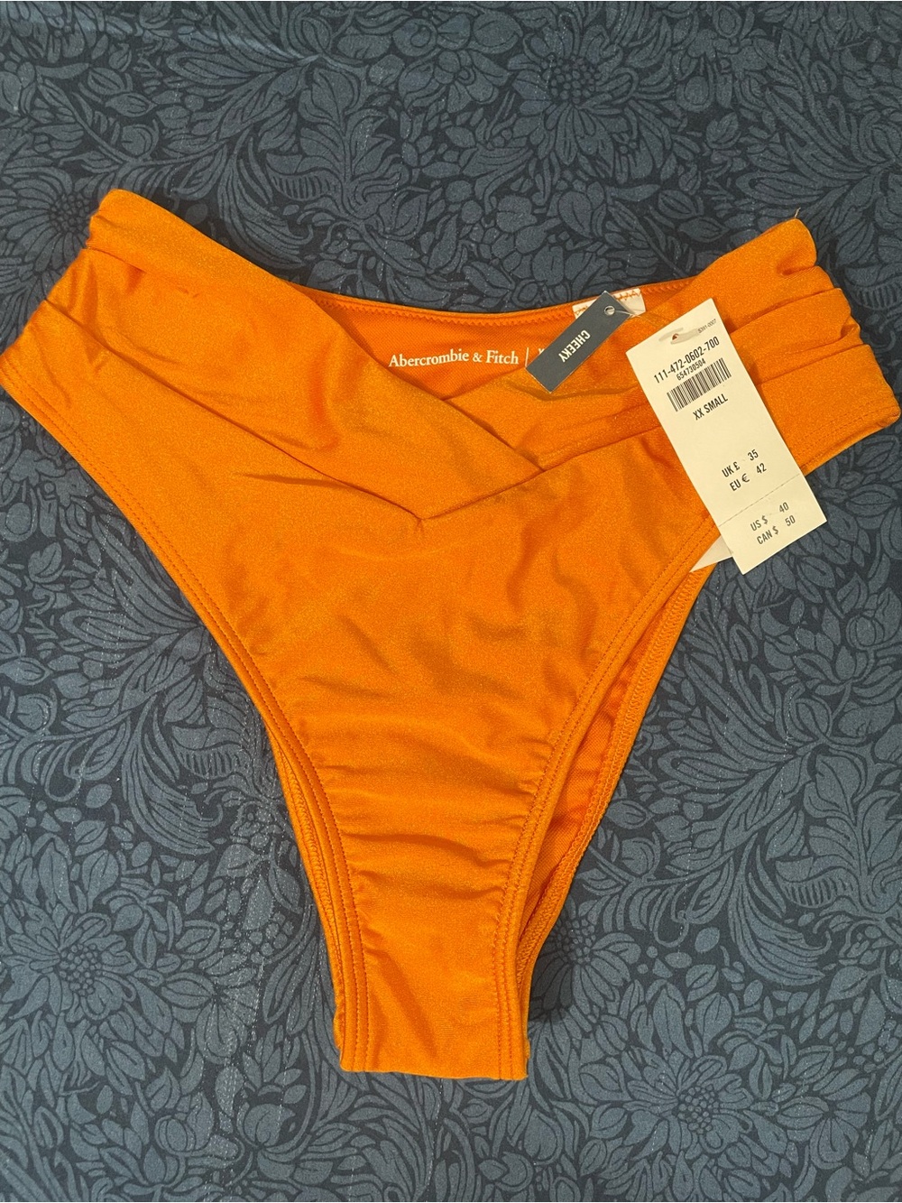 Abercrombie & Fitch Bright Orange High-Rise Bikini Bottom